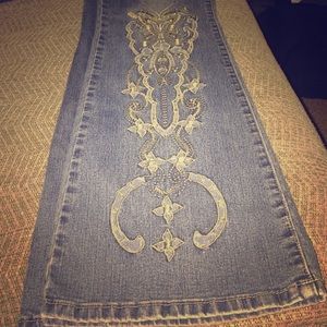 Younique Jeans decorated leg Sz  13 Jr