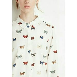 Forever 21 Butterfly Button up