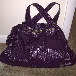 Vegan leather handbag (purple) tote