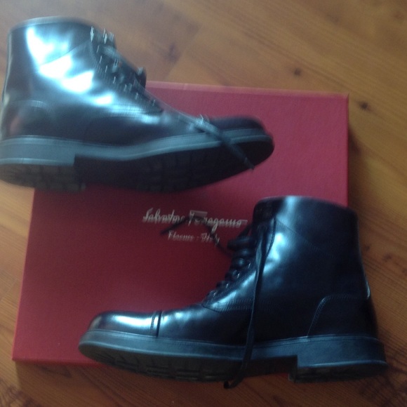 Salvatore  Ferragamo combat boots Cassidy