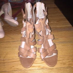 Aldo Brown Strappy Heels