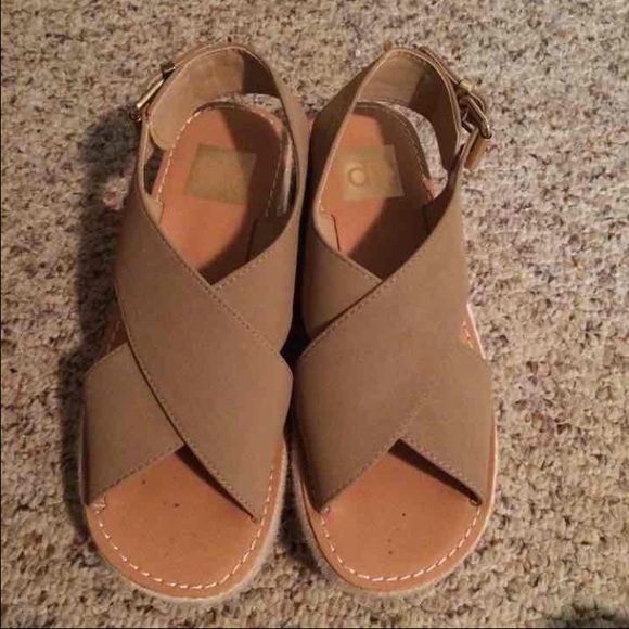 Platform wedge sandals size 6