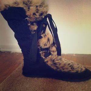 Rocketdog leopard print booties