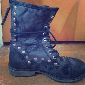 Roxy studded combat boots