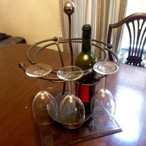 Wine and glass display