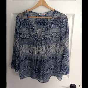 JustFab Sheer Blouse