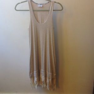 Dolan knit dress with crochet fringe hem