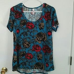 Lularoe floral Classic Tee