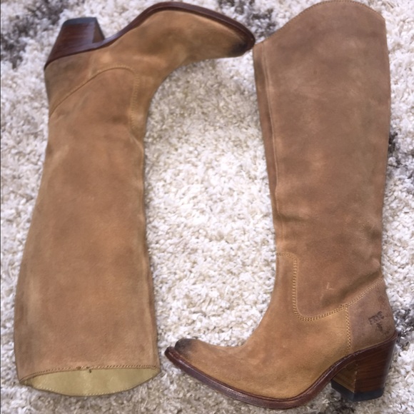 Frye suede boots.