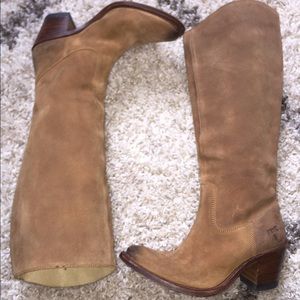 Frye suede boots.
