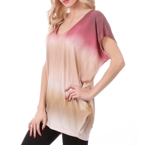 Ombré Short Sleeve Top - Picture 2 of 2