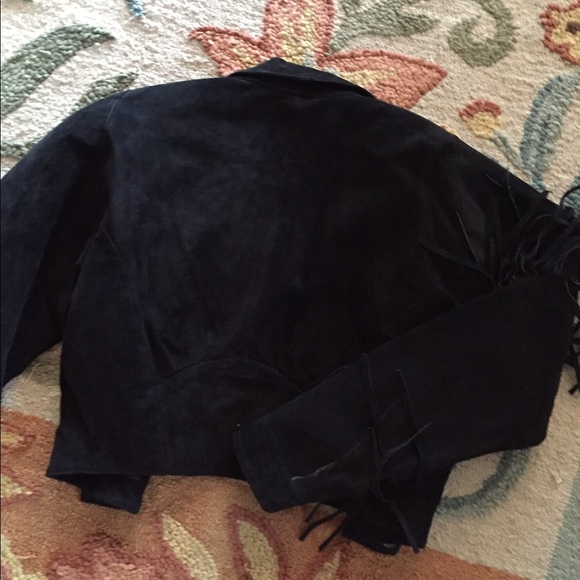 Vintage code nouveau suede fringe jacket - Picture 3 of 5