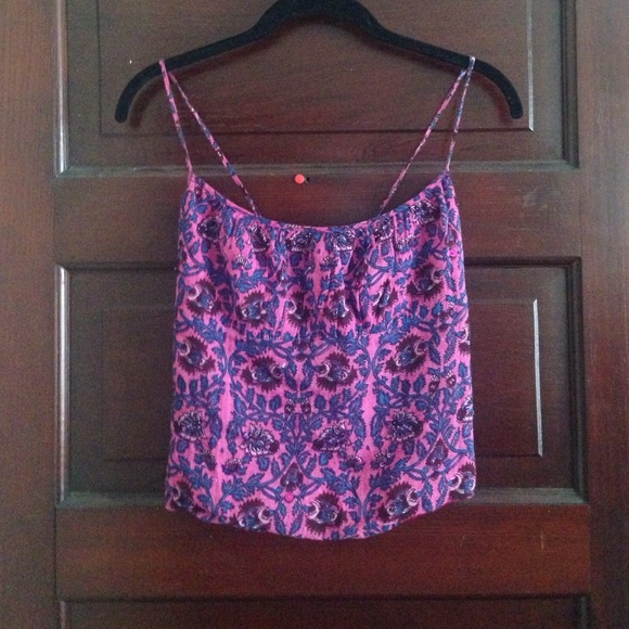Sequin boho crop top