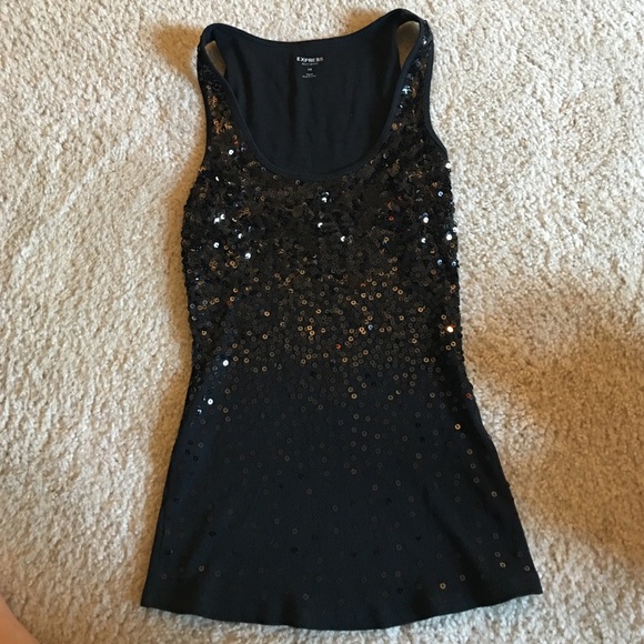 Express sequin tank top