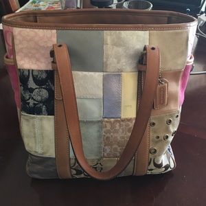 Coach small bucket patchwork bag