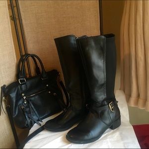 Franco Sarto L-Country Riding Boot-BLACK