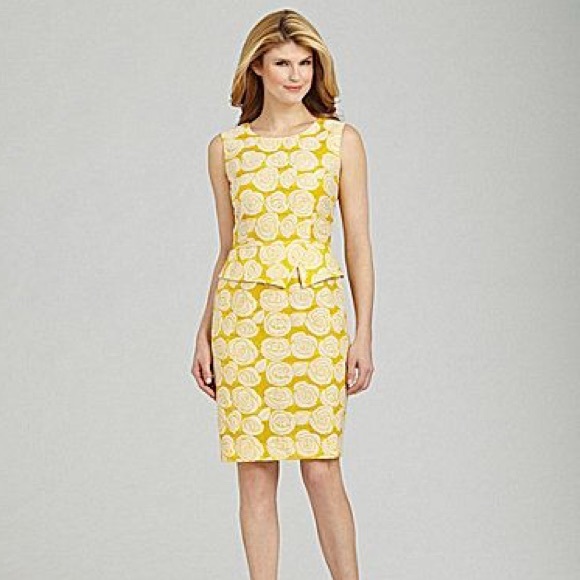 Antonio Melani Floral Peplum Cocktail Dress