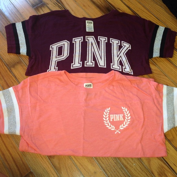Two Victoria's Secret pink size xs t-shirts