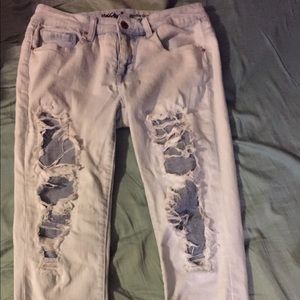 Mossimo Mid-rise skinny distressed jeans