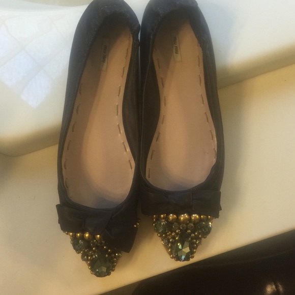 Miu bedazzled diva dress shoes