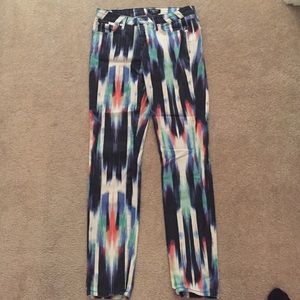 Colorful Bebe skinny jeans