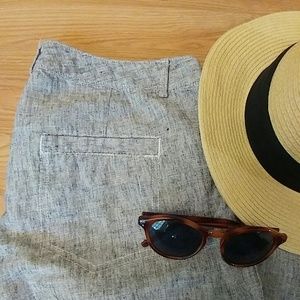 Wide leg pants linen and cotton