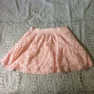 Lace pink skirt