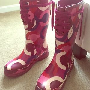 Coach rain boots