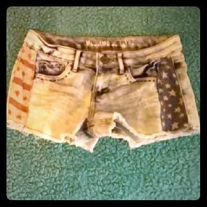 Mossimo Supply American Flag Jean Shorts