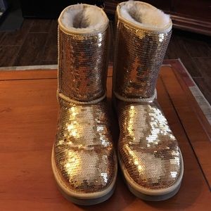 Gold sequin UGG Boots