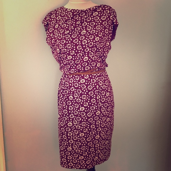 Cranberry red Ann Taylor Loft dress.