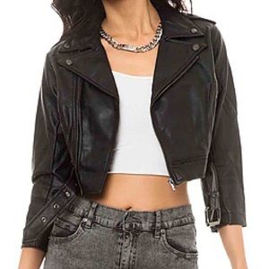 Lace Up Moto Jacket