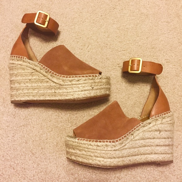 chloe espadrille wedges