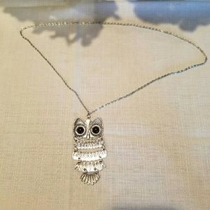 Owl sweater chain necklace
