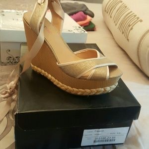 Just fab lace up wedges