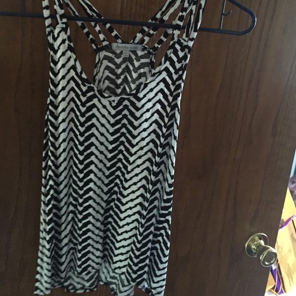 Charlotte Russe black and white printed tank - Picture 1 of 1