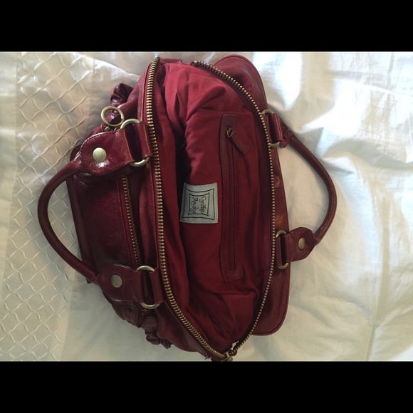 Cynthia Rowley red leather handbag - Picture 2 of 3