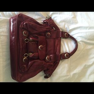Cynthia Rowley red leather handbag