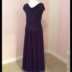 Elegant Eggplant Evening Gown