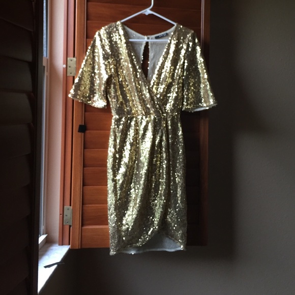 Gold sequin dress (short)
