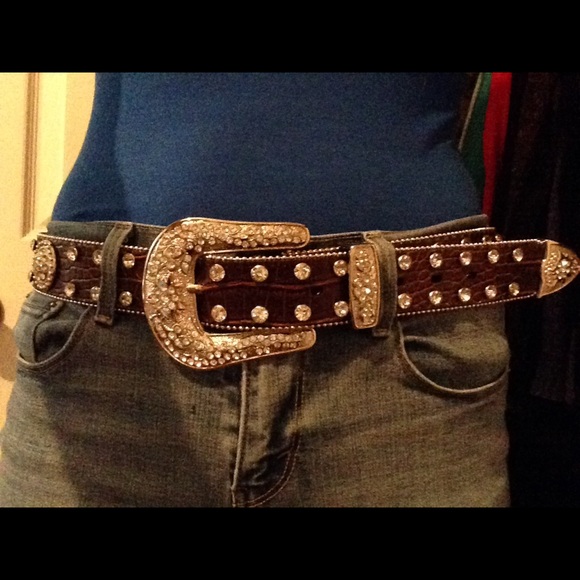 Large rhinestone belt.