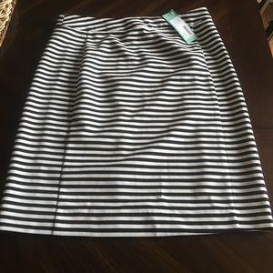 41Hawthorn Black and White Striped Skirt