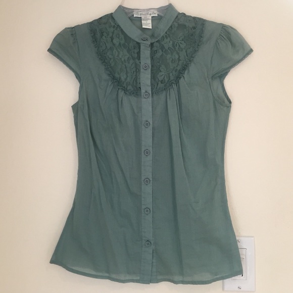 Mint Green Lace Top