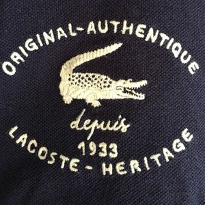 Lacoste Polo navy size 5 in good condition