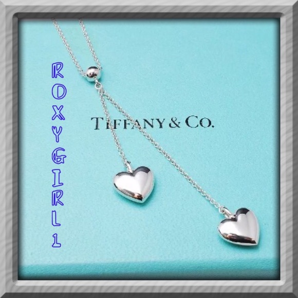 Tiffany & Co. Jewelry - Tiffany & Co. Double Heart Dangling Necklace