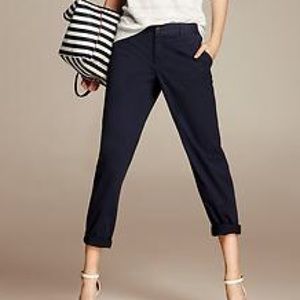 Navy Banana Republic city chino pants
