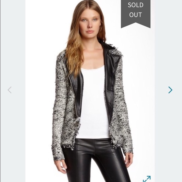 Ella Moss Faux Leather trim Boyce jacket