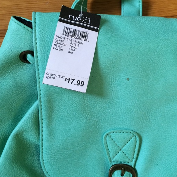 Mini light teal backpack/purse NWT - Picture 2 of 2
