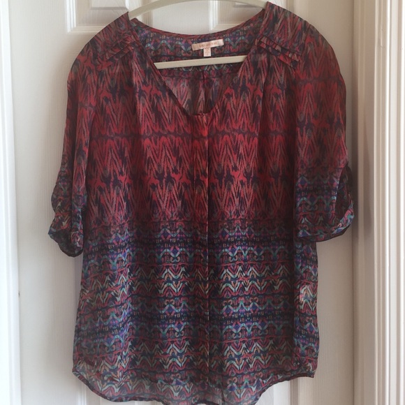 Multi color blouse with black Cani