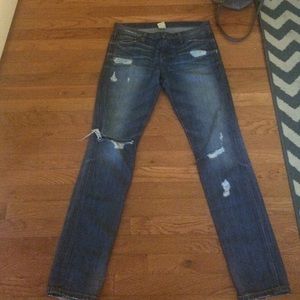 Banana republic distressed slim boyfriend jeans